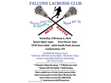 Falcons Lacrosse Club Meat Raffle — WNYMeatRaffles